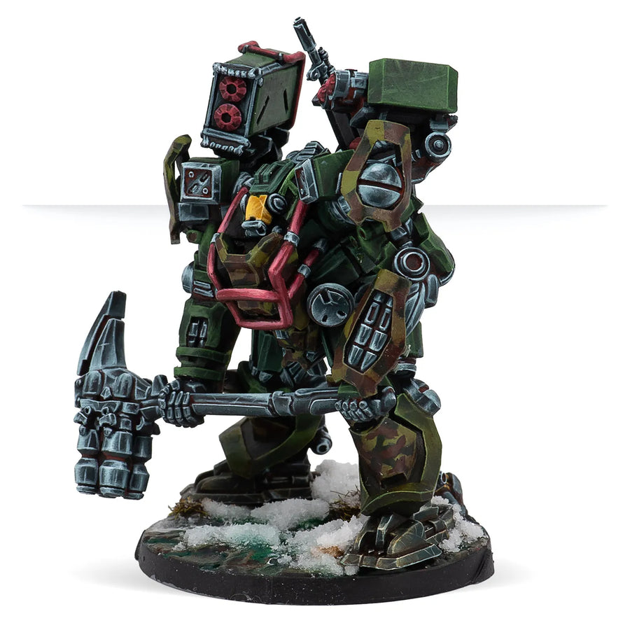 Sci-Fi Heavy Mecha Combat Suit with Weapons and Winter Base 1/35 Resin Kit - resin model view 3
