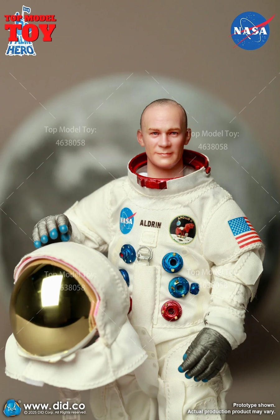 Apollo 11 Astronauts Armstrong Aldrin Collins 1/6 Action Figure Set - resin model view 4