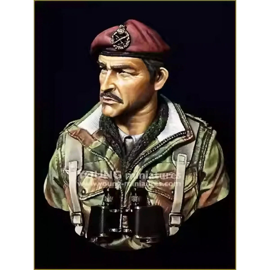 British WWII Paratrooper Officer Arnhem 1/10 Resin Bust - 1/10 resin model view 4