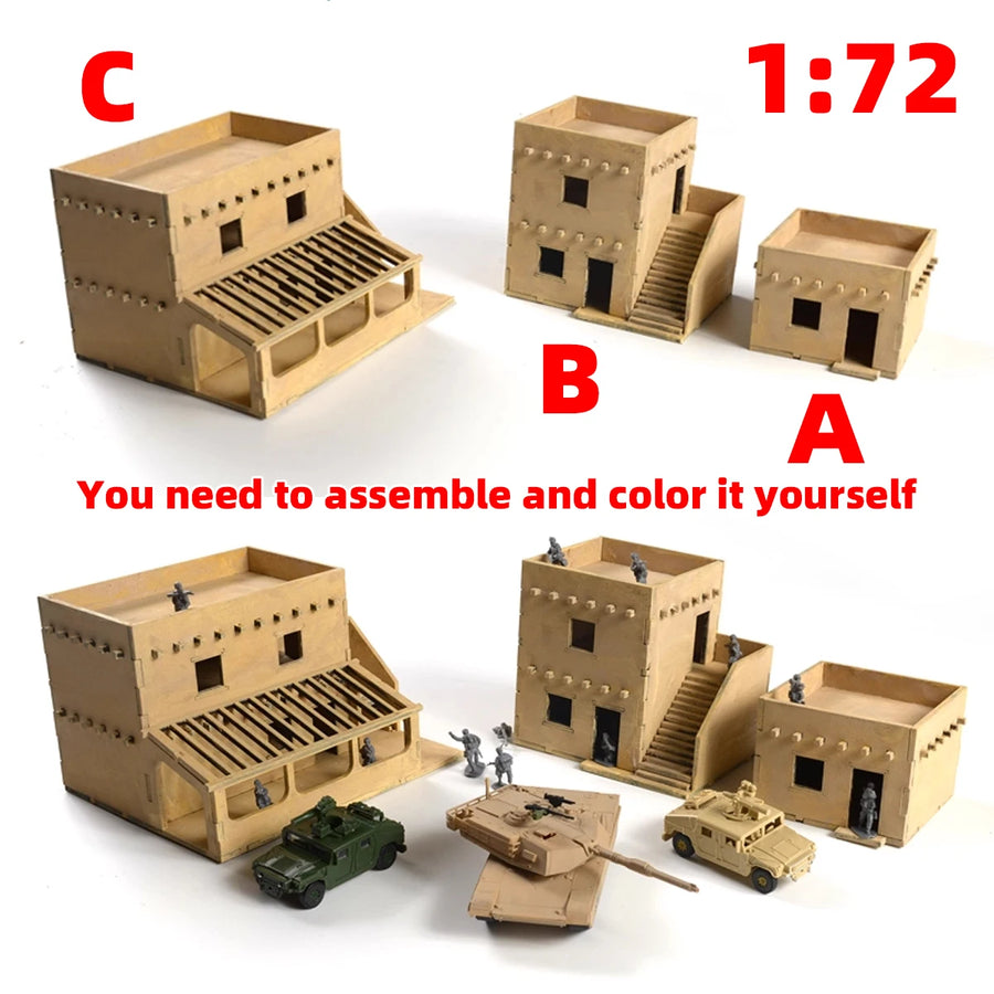 Middle Eastern Fort Compound 1:72 Resin Terrain Diorama Kit - 1/72 resin model view 5