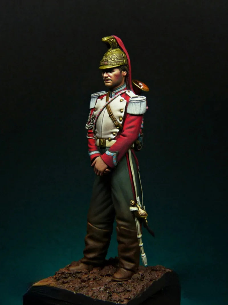 French Dragoon Cavalry Officer 1/24 Resin Figure Kit - 1/24 resin model view 2