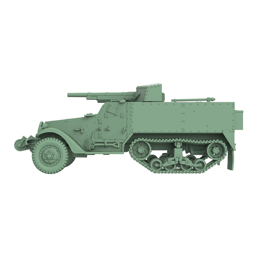 WWII US M3 Halftrack with Quad .50 Cal Mount 1/48 Resin Vehicle Kit - resin model view 2