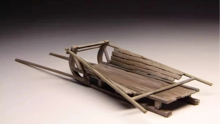 Historical Wooden Sled 1/35 Scale Resin Diorama Kit - 1/35 resin model view 3