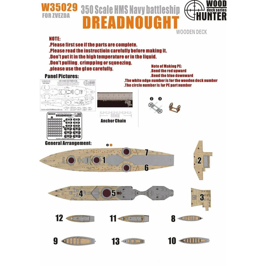 HMS Dreadnought British Battleship 1/350 Scale Resin Model Kit - 1/350 resin model view 3