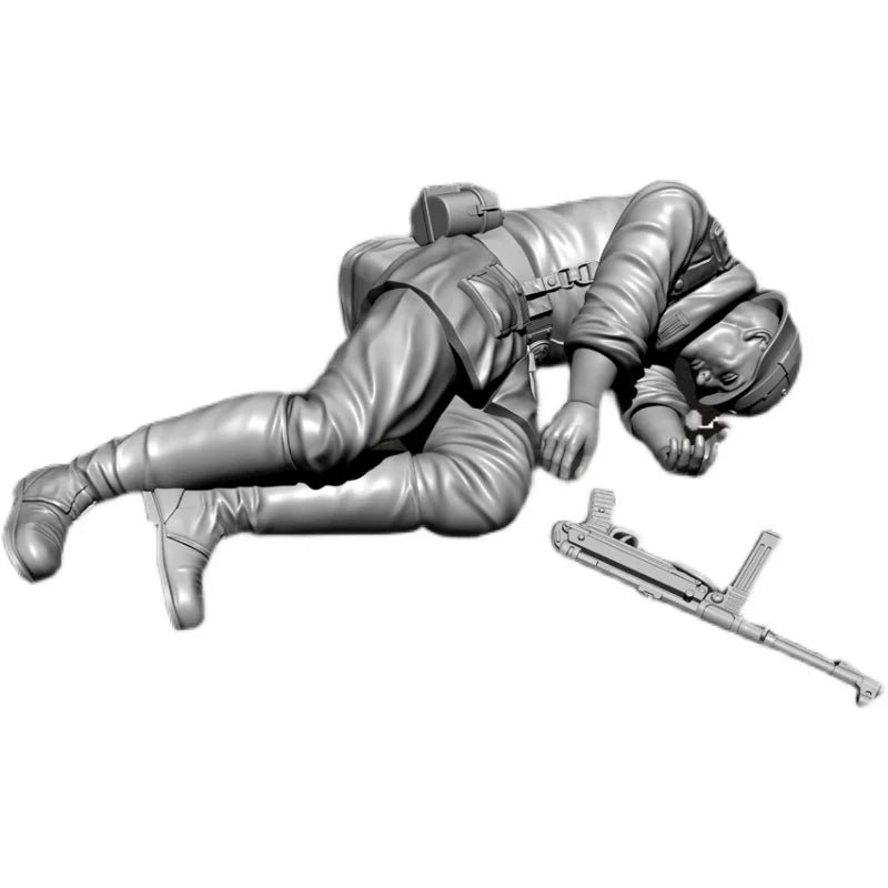 Soviet Soldier in Combat Gear 1/35 Resin Figure Kit - 1/35 resin model view 5