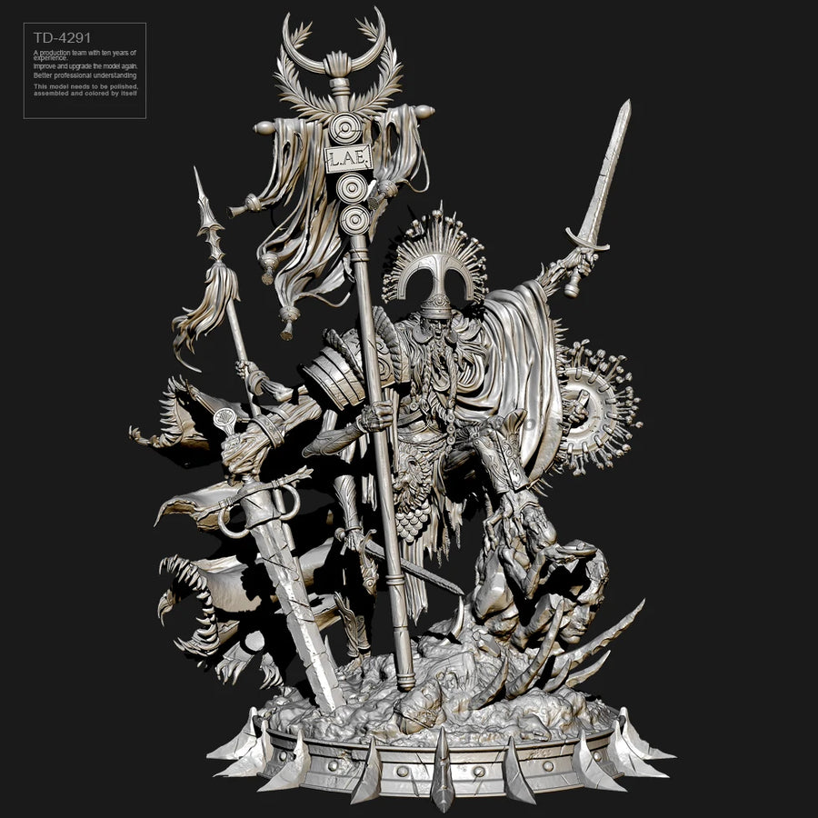 Chaos Warlord with Winged Crown Resin Figure Kit 60mm - 60mm resin model view 3
