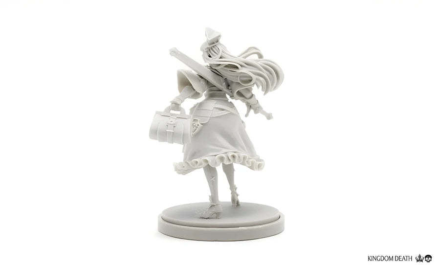 Fantasy Female Bard with Crossbow and Instrument 75mm Resin Figure Kit - resin model view 2