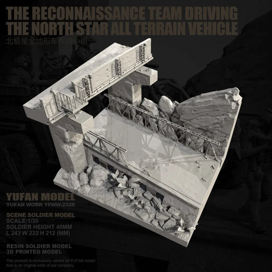 Modern Military Fortified Outpost Diorama 1/35 Resin Kit - resin model view 5