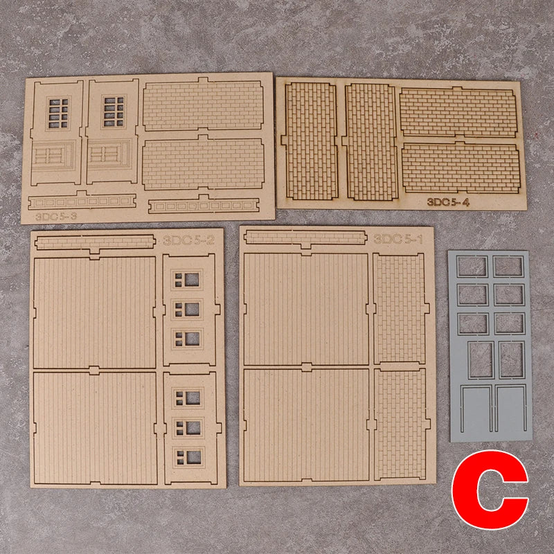 European Brick Townhouse Shop Building 1/72 Resin Terrain Kit - 1/72 resin model view 7