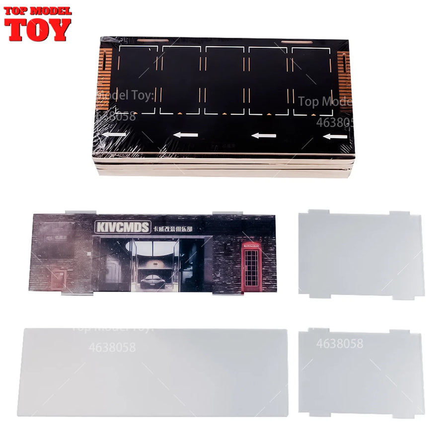 Three-Story Urban Parking Garage 1/64 Resin Display Diorama - 1/64 resin model view 5