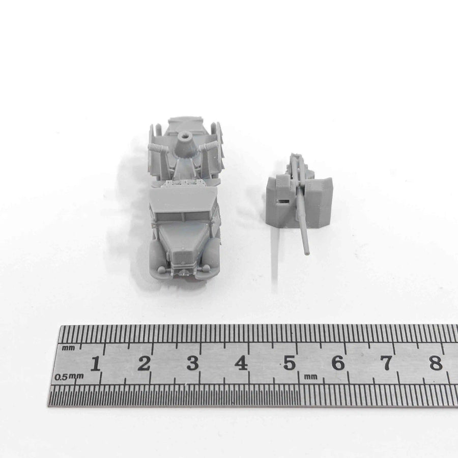 Italian Autocannone 90/53 Anti-Aircraft Gun 1/144 Resin Model Kit - 1/144 resin model view 5
