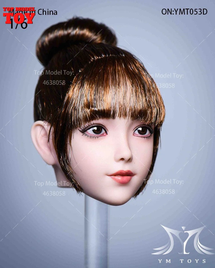 1/6 Scale Female Head Sculpt with Braided Hair - Resin Figure Accessory - 1/6 resin model view 5