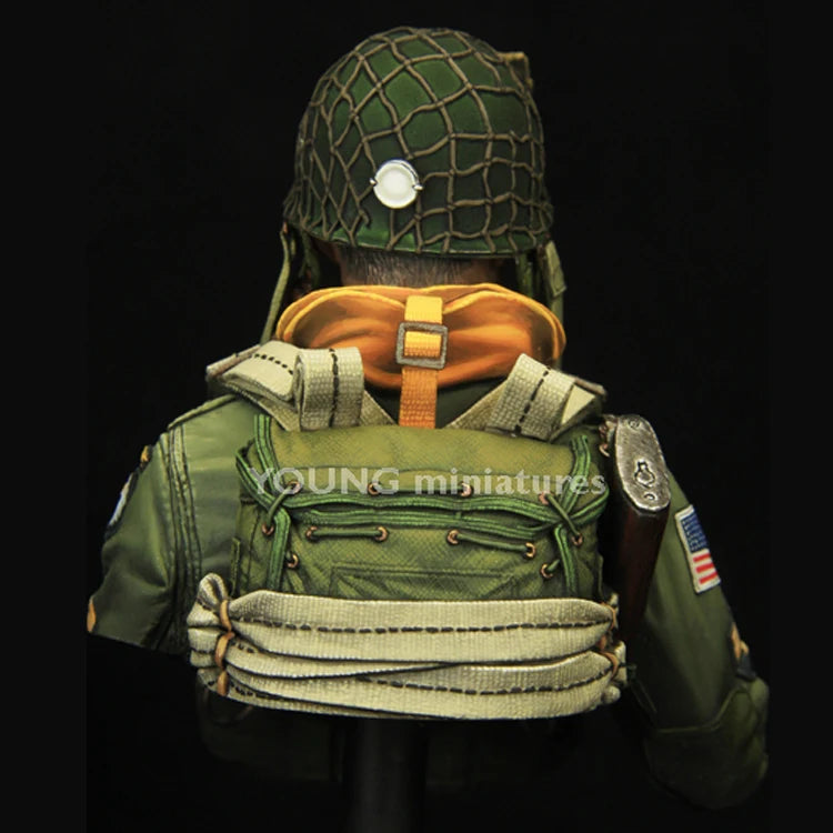 101st Airborne Paratrooper WWII 1/10 Resin Bust Figure Kit - 1/10 resin model view 5