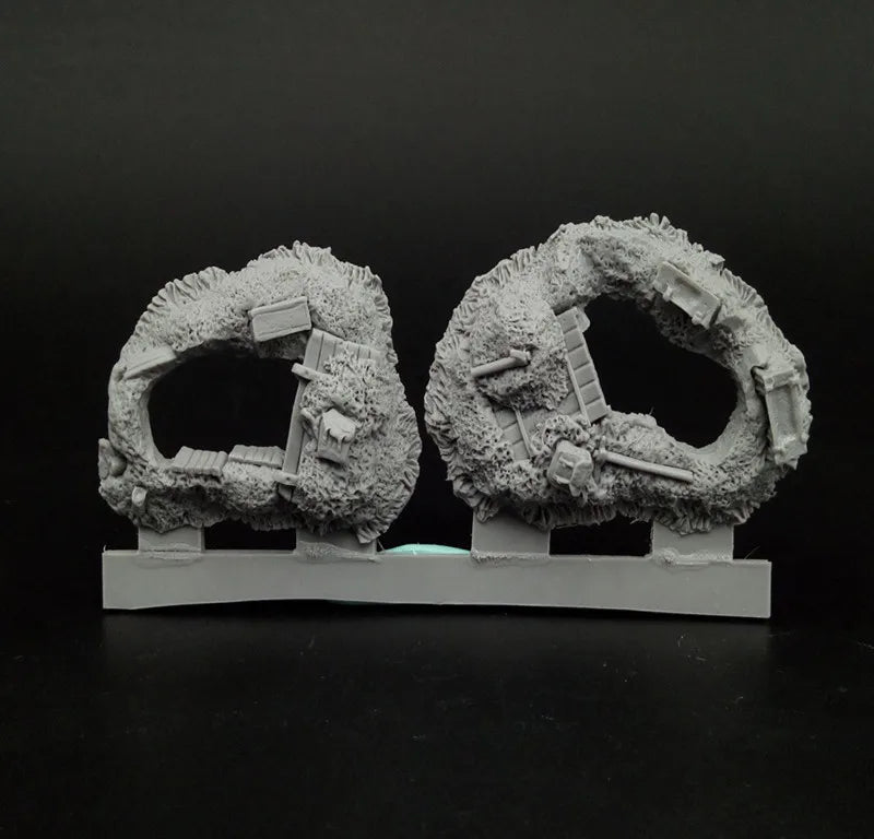 WWI Western Front Trench Section Terrain Bases Set of 3 1/72 Resin Kit - resin model view 2