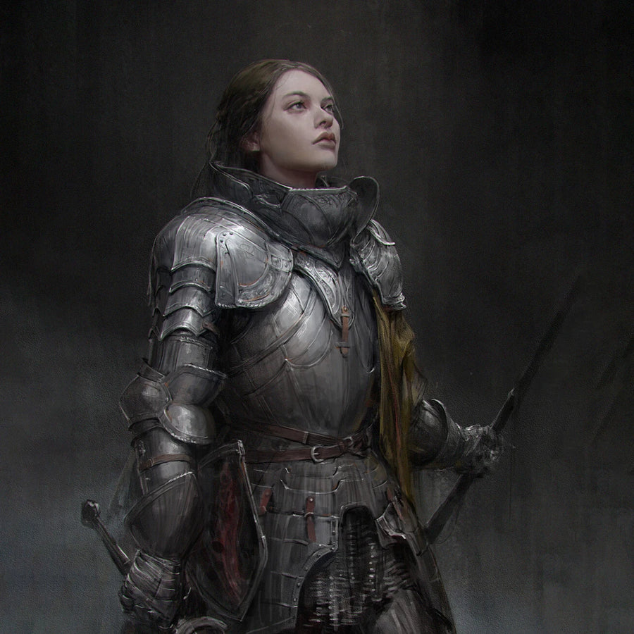 Medieval Knight Joan of Arc 1/10 Resin Bust Kit - 1/10 resin model view 6