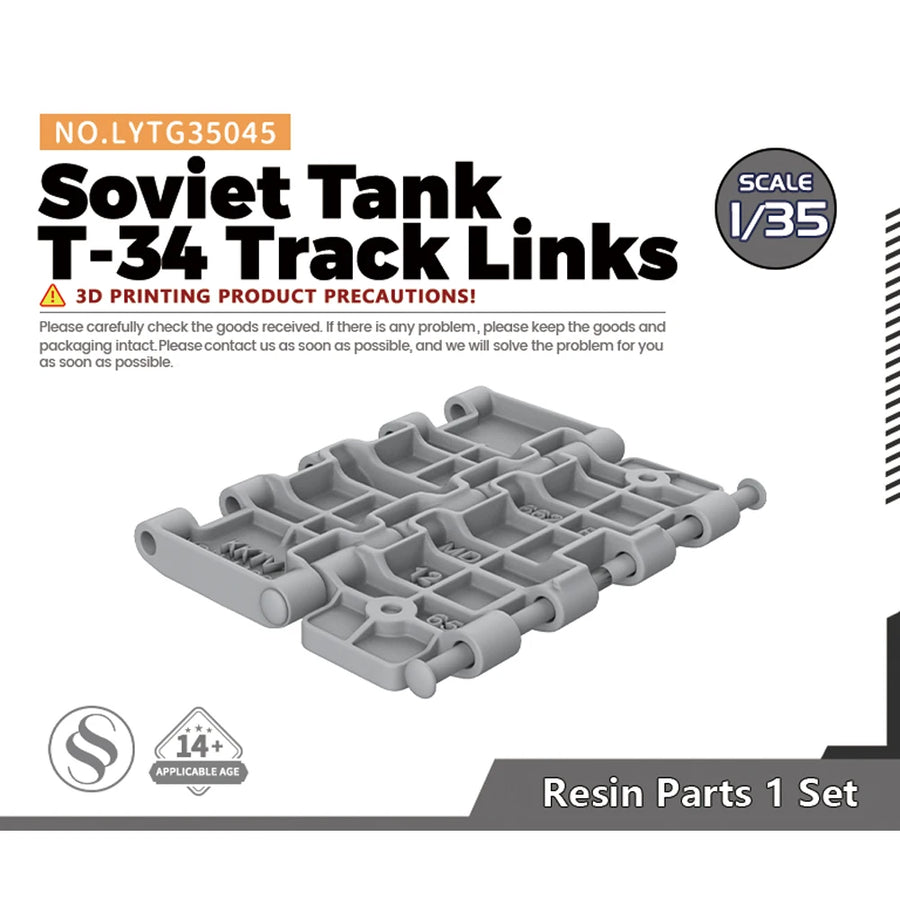 Soviet T-34 Tank Track Links 1/35 Scale Resin Model Kit - 1/35 resin model view 3