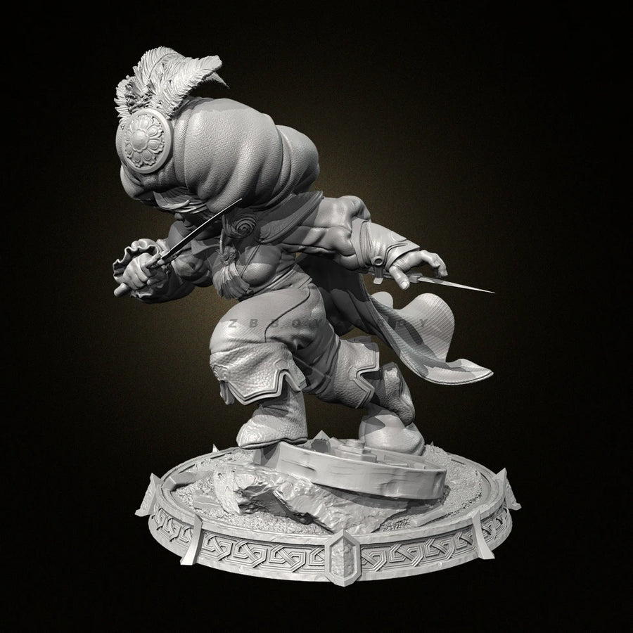 Rat Warrior with Spear 30mm Resin Figure Kit - 30mm resin model view 3