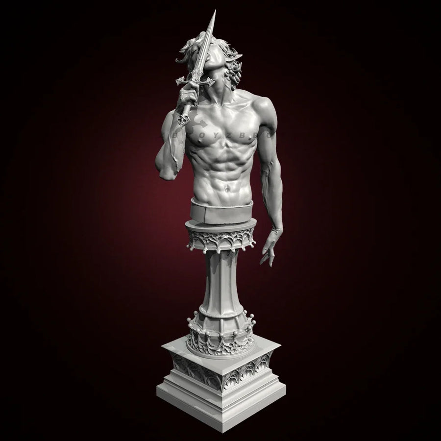 Warrior with Sword 75mm Resin Bust Figure - 75mm resin model view 2