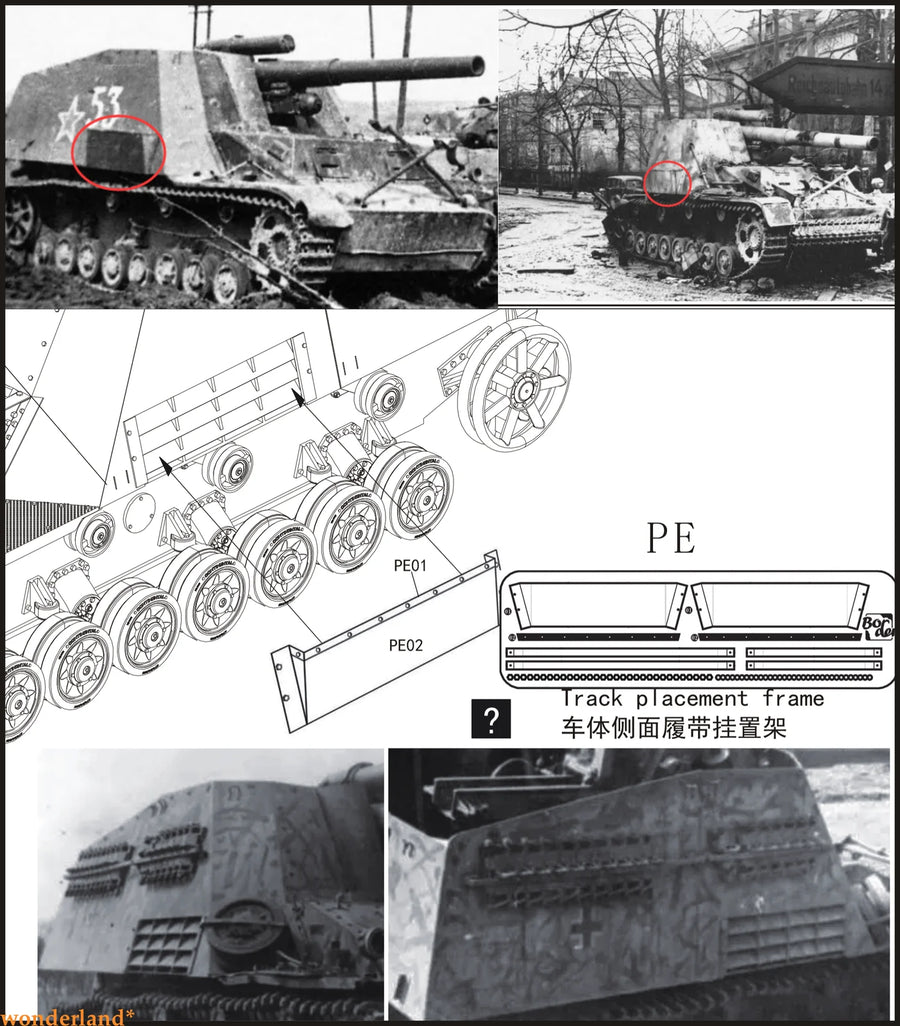 WWII German Hummel Sd.Kfz.165 Self-Propelled Gun 1/35 Resin Kit - 1/35 resin model view 4