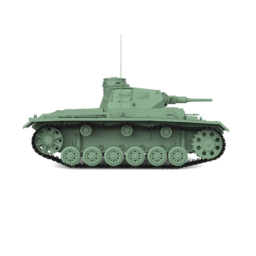 WWII German Panzer III Ausf.F 1/56 Resin Model Kit - 1/56 resin model view 3