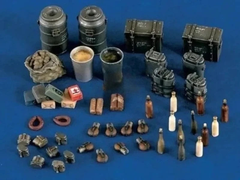 Military Camp Equipment & Ammunition Set 1/35 Resin Diorama Kit - 1/35 resin model view 2