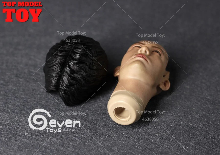 Asian Male Head Sculpt with Movable Eyes 1/6 Resin Figure Kit - 1/6 resin model view 5