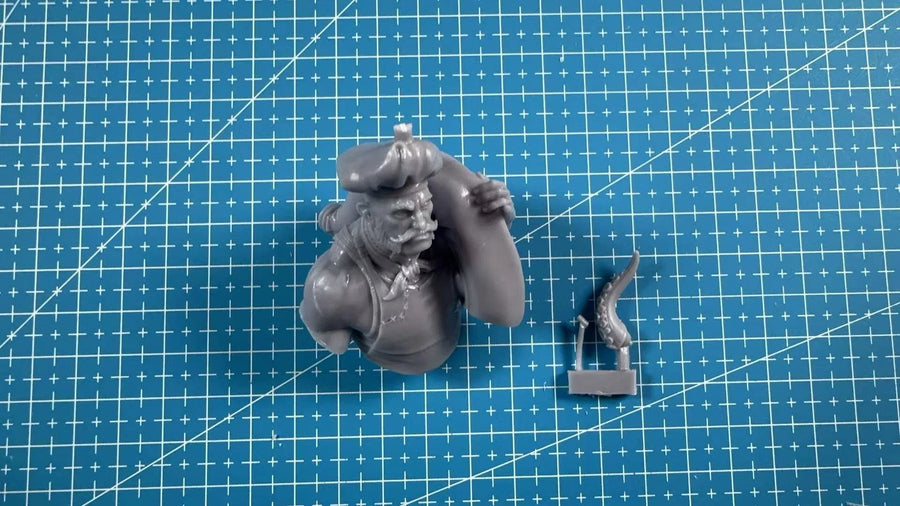 Fantasy Burly Chef with Toque and Pig 1/12 Resin Bust - resin model view 3