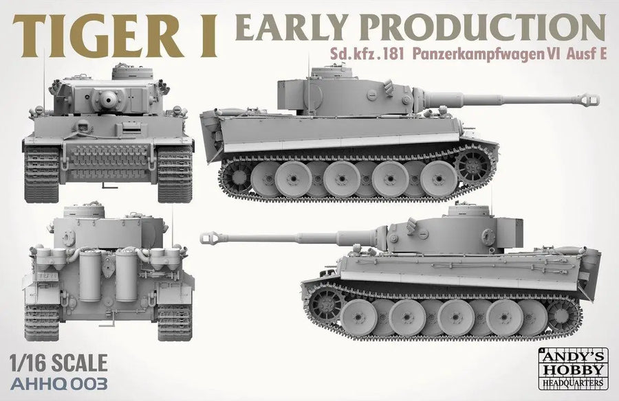 WWII German Tiger I Early Production 1/16 Resin Model Kit - 1/16 resin model view 3