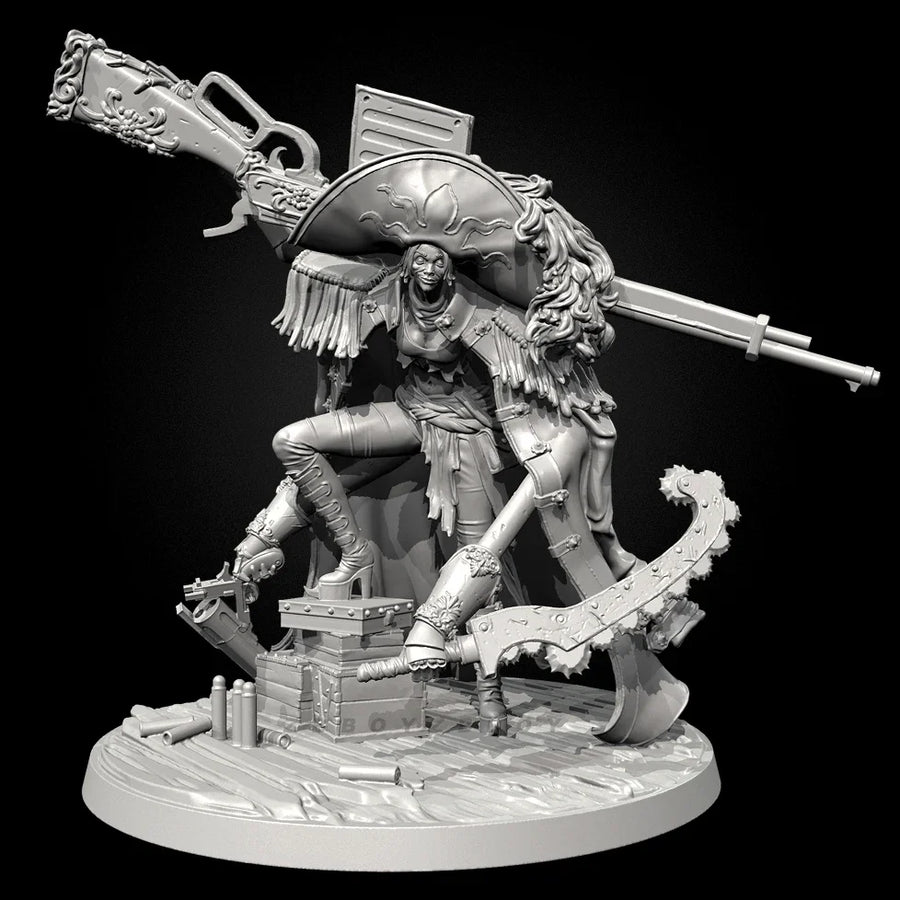 Winged Angel Warrior with Gatling Gun 38mm Resin Figure Kit - 38mm resin model view 3