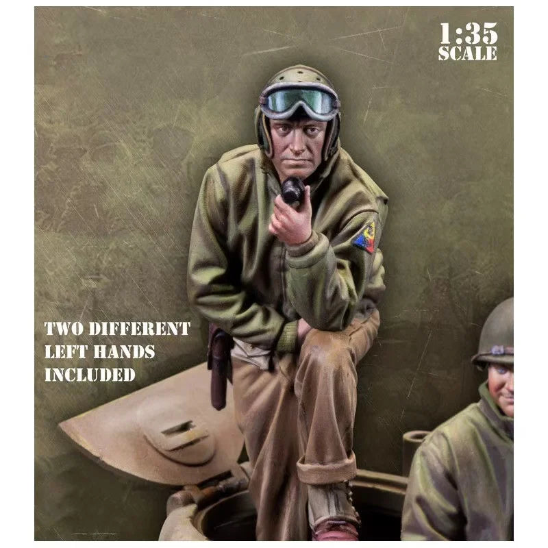 WWII American Tank Crew Complete Set 1/35 Resin Figure Kit - 1/35 resin model view 2