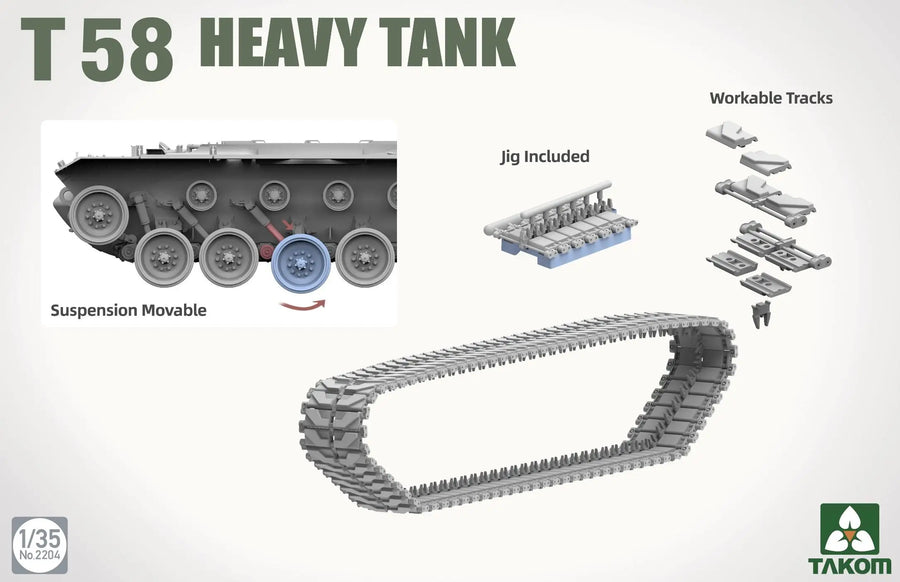 US M47 Patton T58 Heavy Tank 1/35 Resin Model Kit - 1/35 resin model view 5