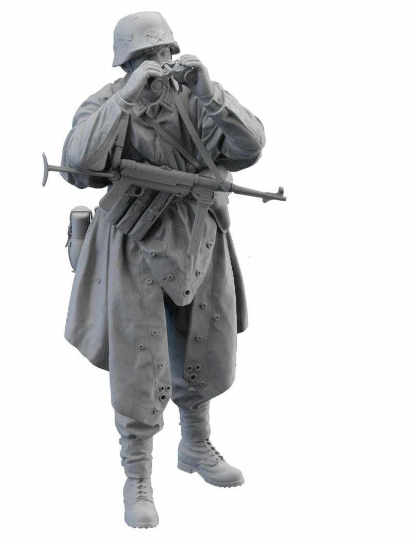 WWII German Wehrmacht Soldier 1/16 Resin Figure Kit - 1/16 resin model view 4