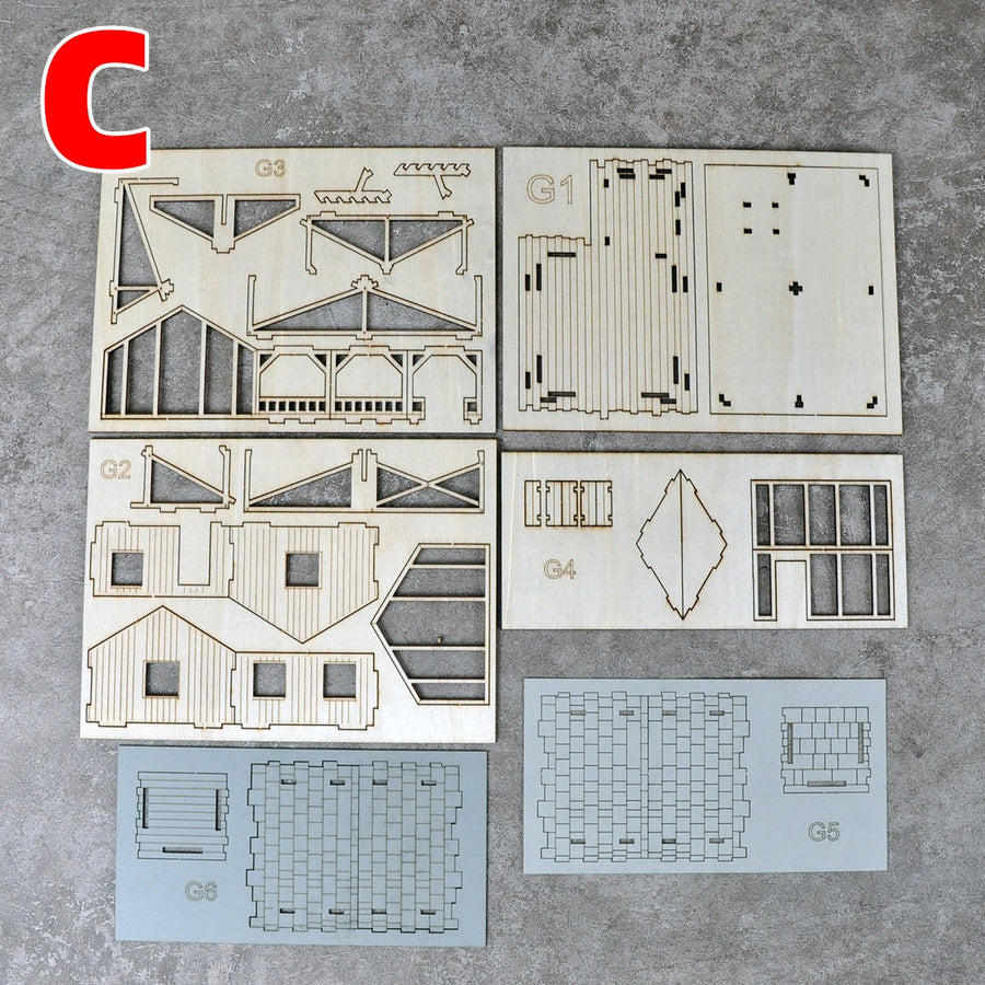 Wild West Town Building Collection Wooden Laser Cut Diorama Kit - resin model view 9