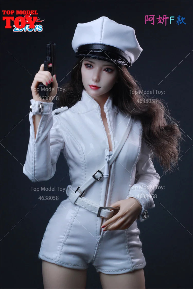 Asian Female Head Sculpt with Moveable Eyes 1/6 Resin Figure Kit - 1/6 resin model view 5