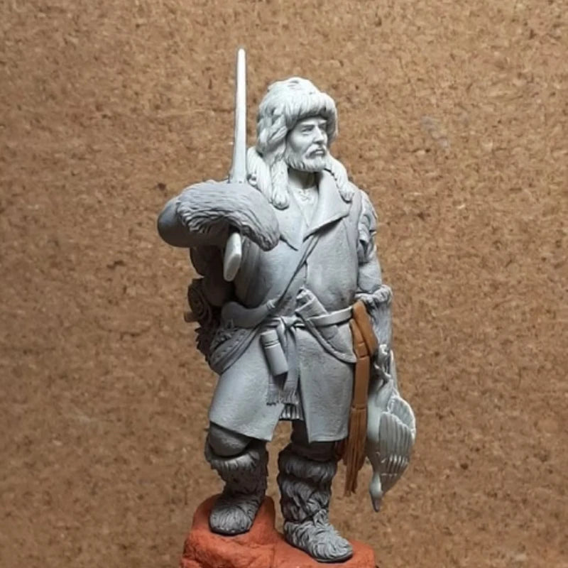 Mountain Man with Rifle 1/24 Resin Figure Kit - 1/24 resin model view 3