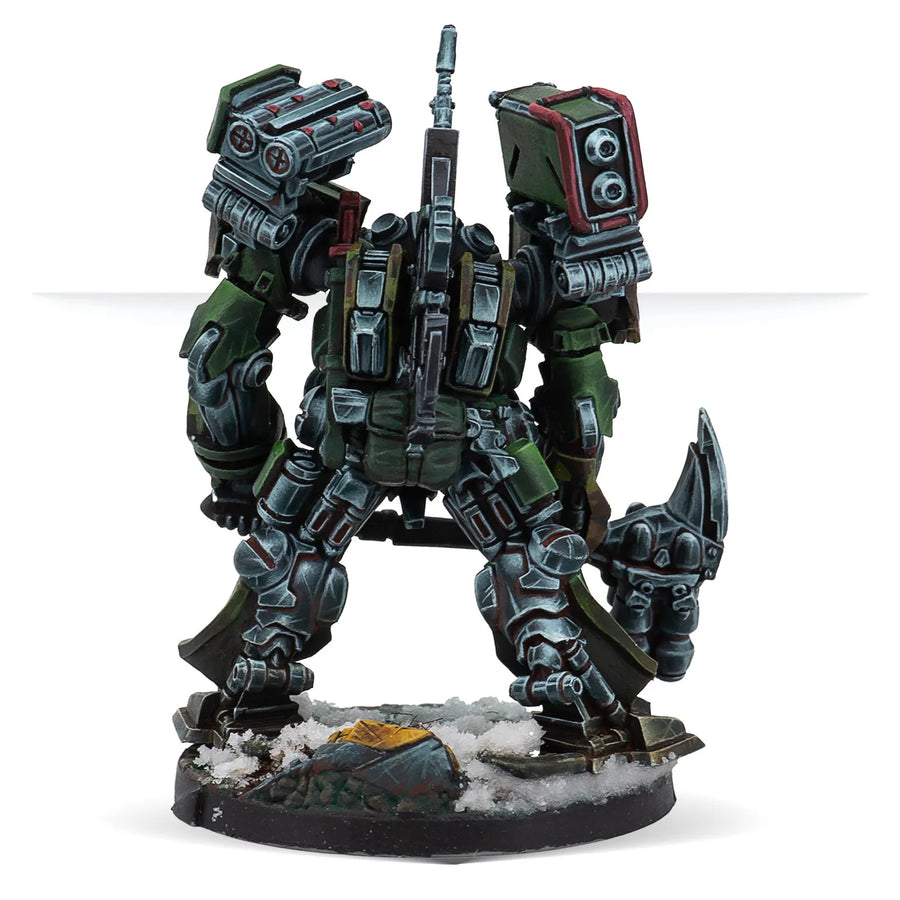 Sci-Fi Heavy Mecha Combat Suit with Weapons and Winter Base 1/35 Resin Kit - resin model view 4