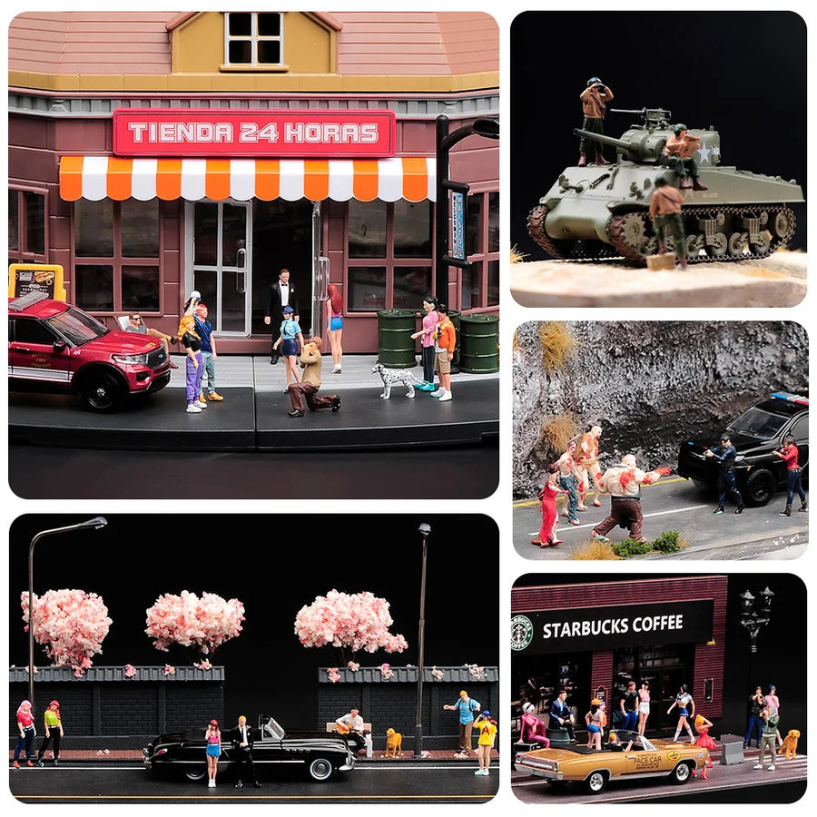 WWII Soldier Set 3-Figure Diorama 1/72 Resin Character Models - 1/72 resin model view 6