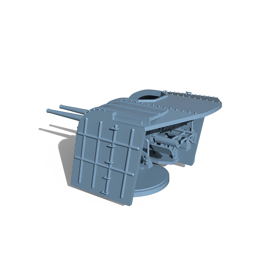 Japanese Mogami Heavy Cruiser Secondary Gun Turret 1/700 Resin Kit - 1/700 resin model view 3