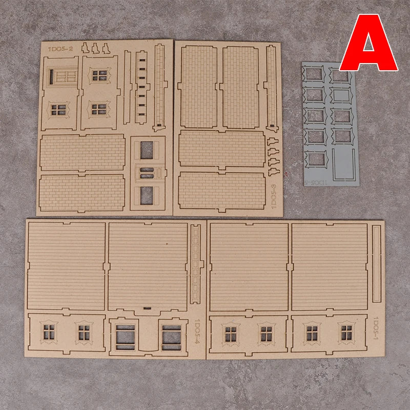 European Brick Townhouse Shop Building 1/72 Resin Terrain Kit - 1/72 resin model view 9