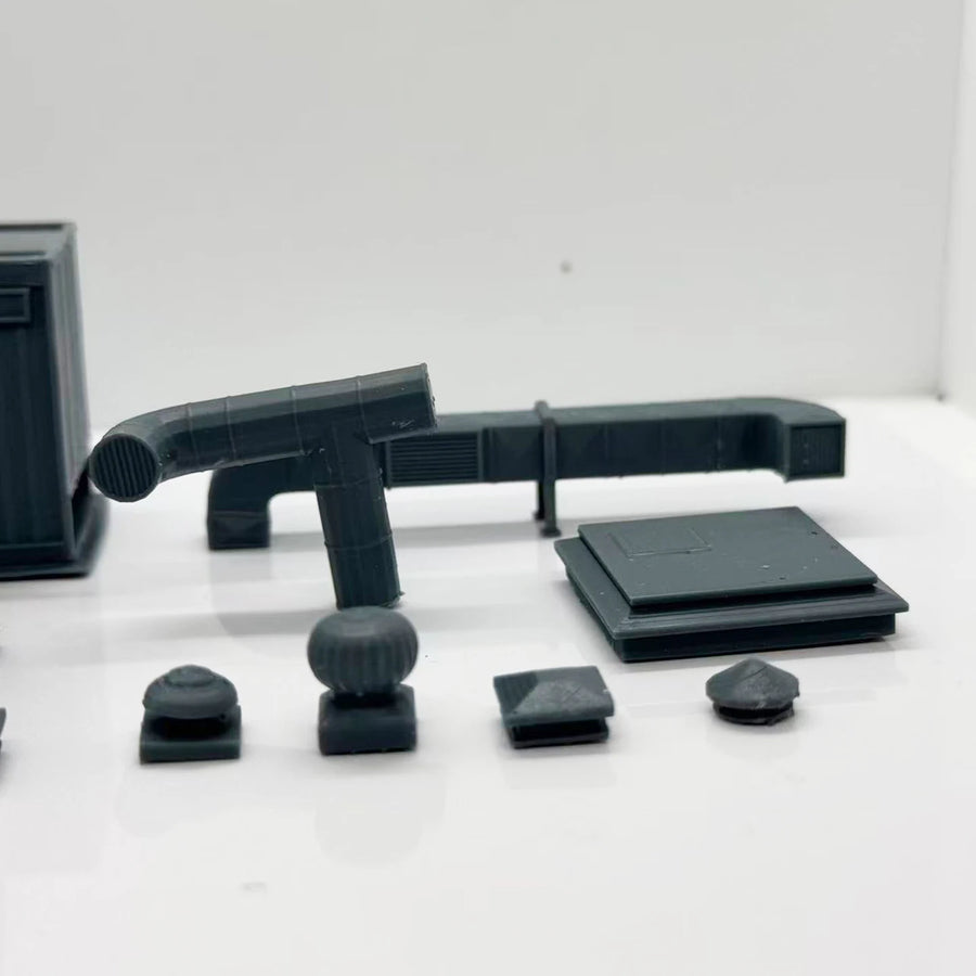 Cooling Tower Ventilation System with Air Ducts 1/220 Resin Model Kit - 1/220 resin model view 4