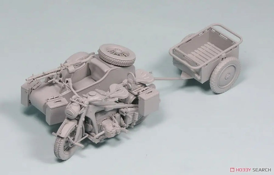 WWII German Zündapp KS750 Motorcycle with Sidecar 1/35 Resin Kit - 1/35 resin model view 5