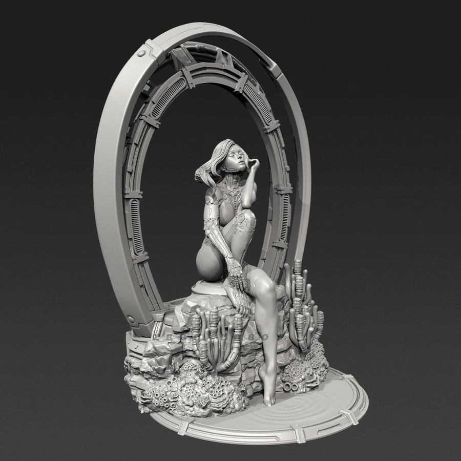 Sci-Fi Desert Woman Warrior 60mm Resin Figure Kit - 60mm resin model view 4