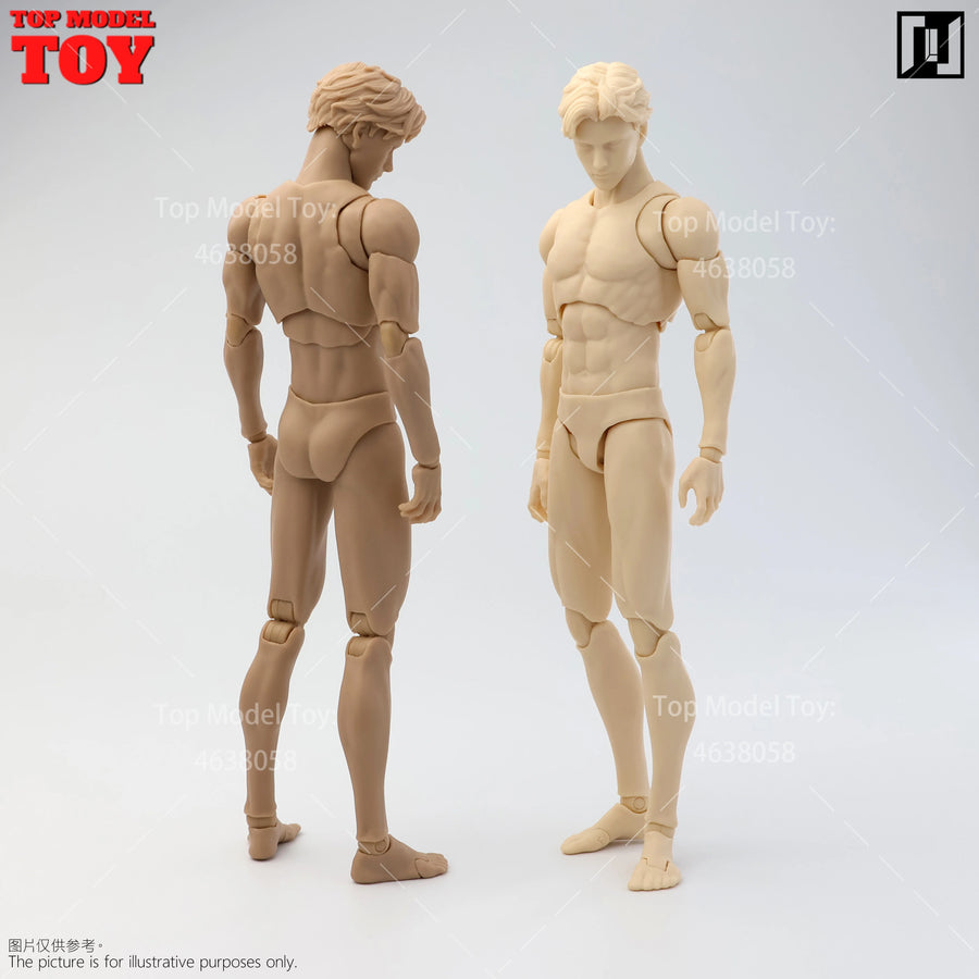 Muscular Male Athlete 1/12 Scale Resin Action Figure with Articulated Joints - 1/12 resin model view 3