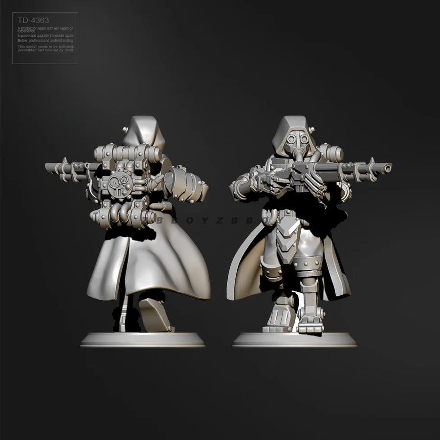 TD-4303 Futuristic Soldier Squad 38mm Resin Figure Kit - 38mm resin model view 3