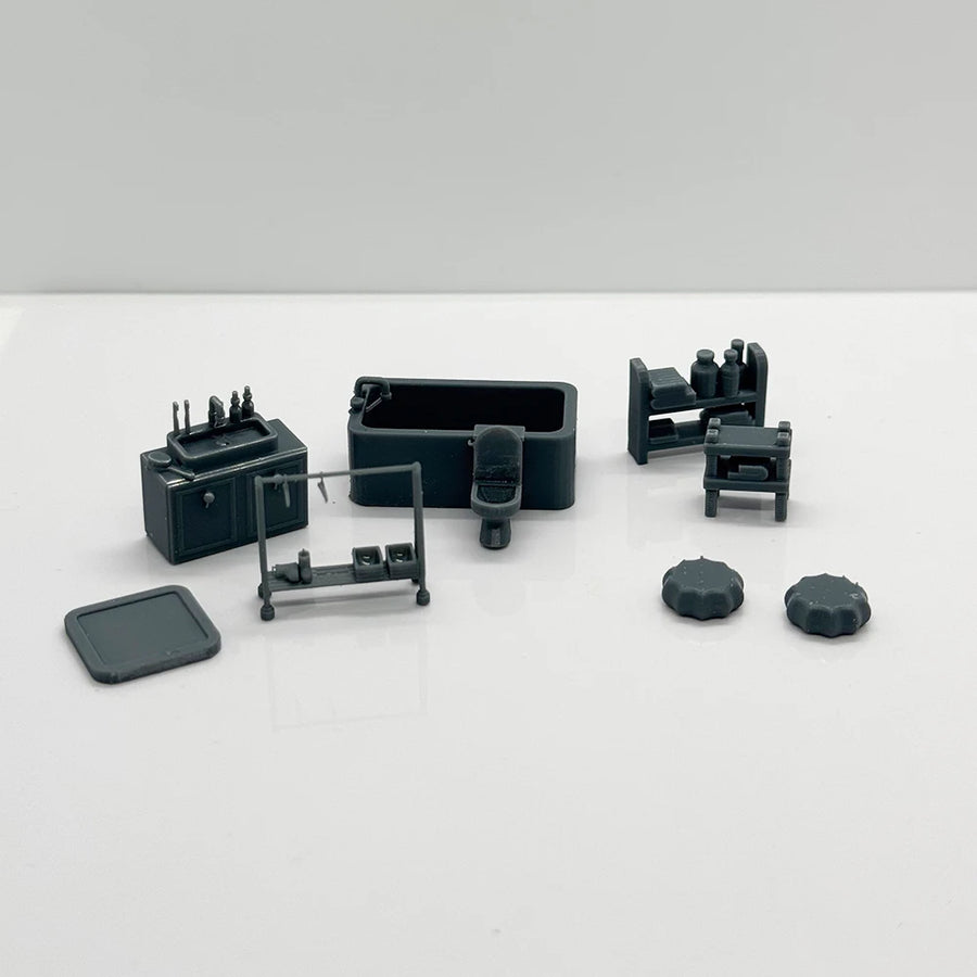 Bathroom Furniture Set Lyts089 Z 1/220 Resin Diorama Kit - 1/220 resin model view 5