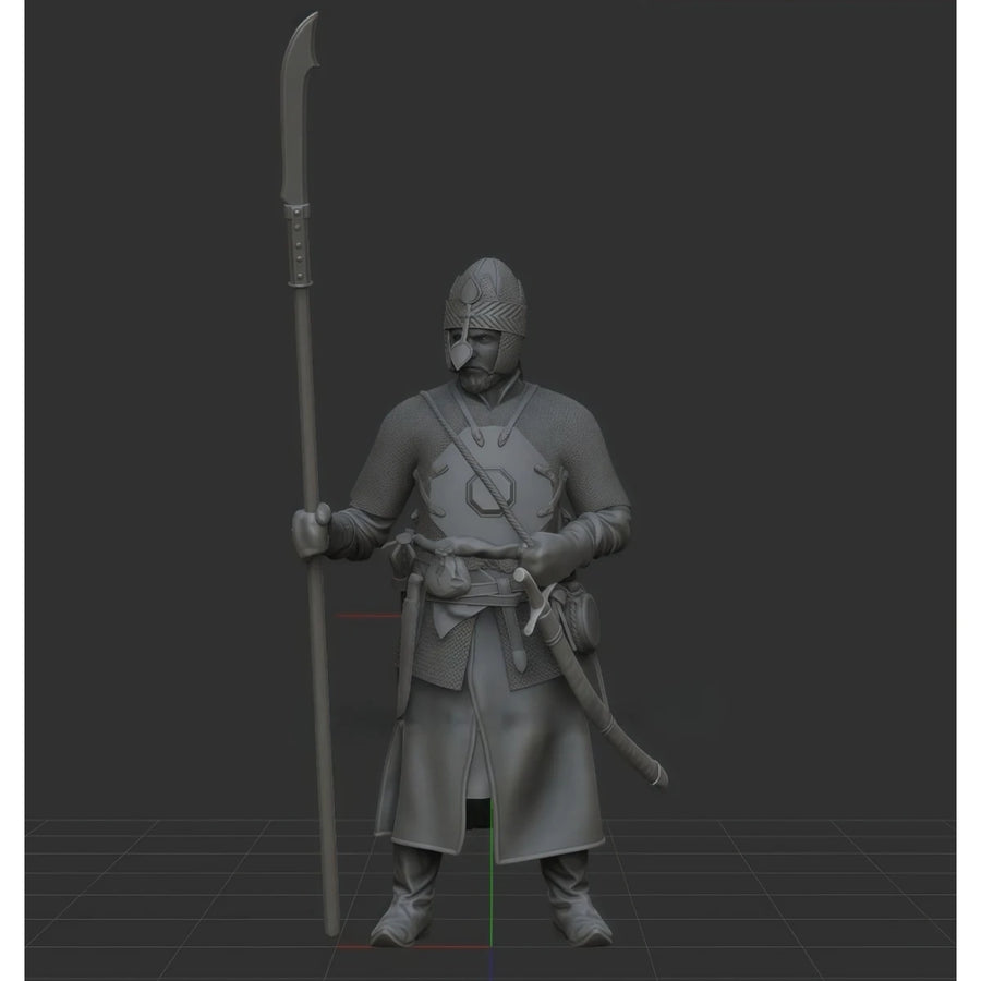 Medieval Viking Warrior with Spear - Resin Figure Kit - resin model view 2