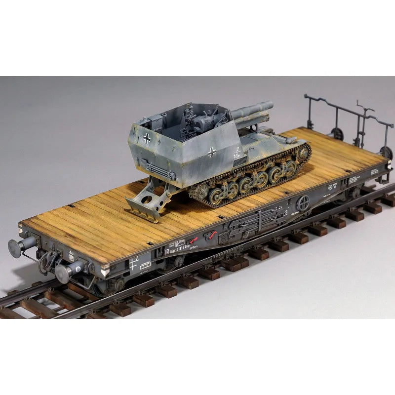 German 50-Ton Schwerer Platformwagen Flatcar 1/35 Resin Kit - 1/35 resin model view 6