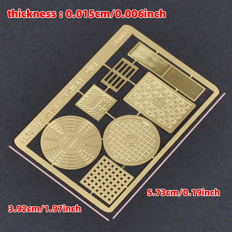 Metal Manhole Cover Sewer 1/35 Resin Terrain Diorama Kit - 1/35 resin model view 2