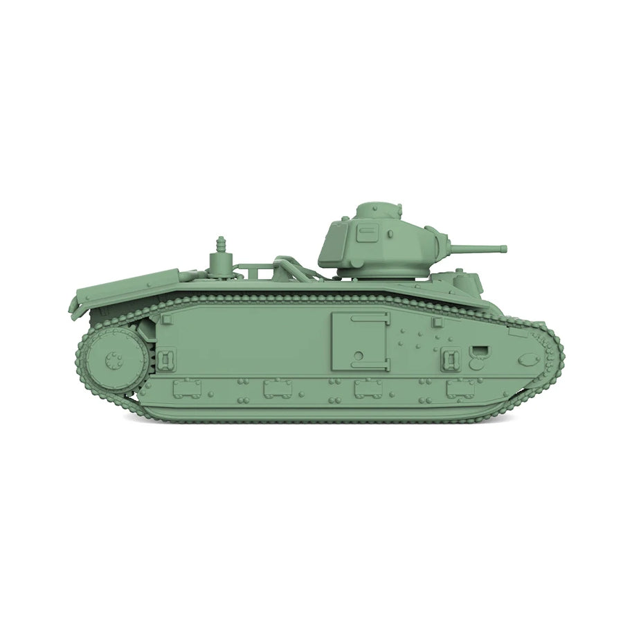 French B1 Heavy Tank Phase II 1/144 Resin Model Kit - 1/144 resin model view 3
