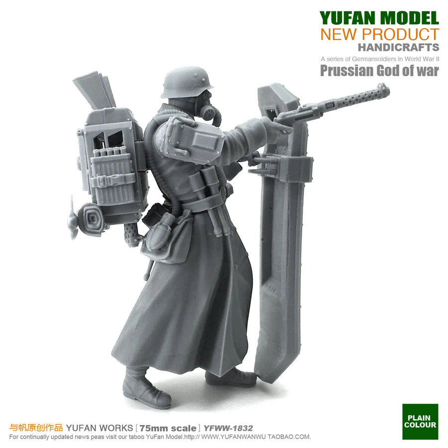 YUFAN Prussian God of War German Soldier 75mm Resin Figure Kit - 75mm resin model view 4